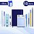 Kit Papelaria Azul Caderneta Anotações Bloquinho - Imagem 1