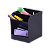 Organizador de Mesa Porta Canetas 3 Divisórias Preto Lyke - Imagem 1