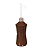 Almotolia Capacidade 250ml (Marrom) Plástica Bico Reto Graduada Âmbar / Unidade - J. Prolab - Imagem 1