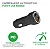 Carregador Veicular HPrime Drive30 30W 1 USB-C 1 USB. - Imagem 2