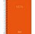 CADERNETA TILIBRA ESPIRAL CAPA FLEX S/P NEON LARANJA 80FLS - Imagem 1