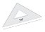 ESQUADRO TRIDENT 45° 16CM ACRILICO - SEM GRADUACAO 2516 - Imagem 1