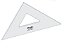 ESQUADRO TRIDENT 45° 26CM ACRILICO - SEM GRADUACAO 2526 - Imagem 1