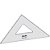 ESQUADRO TRIDENT 45º 32CM ACRILICO - SEM GRADUACAO 2532 - Imagem 1