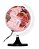 GLOBO POLITICO AQUARELA 21CM C/ LUZ - ROSA - Imagem 1
