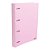 PASTA FICHARIO A4 COM 4 ARGOLAS DELLO LINHO SERENA - ROSA PASTEL - Imagem 1