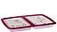 POTE RETANGULAR 1L C/ 2 DIV MARMORE FLORAL - Imagem 1