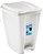 LIXEIRA COM PEDAL 40 LTS - BRANCA - Imagem 1