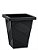 VASO QUADR COLUNA PRETO 13 LTS - 26X38X26 CMS - Imagem 1
