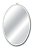 ESPELHO OVAL MOLDURA DE PLASTICO - 24CM X 32CM - CAIXA C/ 12 PEÇAS - Imagem 1
