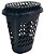 CESTO OVAL 60 L PRETO C/ TAMPA - Imagem 1