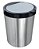 LIXEIRA P/ ESCRITORIO COM LABEL INOX 10L C/ CLICK - Imagem 1
