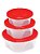 CJ ORGANIZ RED 3 PCS 370/740/1220 ML - Imagem 1