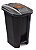 LIXEIRA C/ PEDAL / TPA CLIC / RODA 120L PRETA ORG - Imagem 1