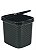 LIXEIRA RATTAN COM CLICK PRETA 4,5L - Imagem 1