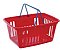 CESTA DE MERCADO C/ ALCA METAL 21,4L VERMELHO - Imagem 1