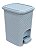 LIXEIRA C/ PEDAL 7L RATTAN CINZA - Imagem 1