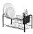 BLACK - ESCORREDOR DUPLO C/ PORTA TALHER / COPO P/ 12 PRATOS - Imagem 1