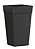 VASO QUADR COLUNA PRETO RATTAN 28 LTS - Imagem 1