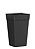 VASO QUADR COLUNA PRETO RATTAN 10 LTS - Imagem 1