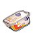 POTE HERMETICO SLEEK QUAD BORO C/ TRAVA 800 ML - Imagem 1