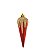 ENFEITE DE NATAL PINGENTE GLITER 13CM VERMELHO - Imagem 1