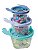 CJ CONECTS POTE RED C/ 3 PCS STITCH AZUL - 130 / 240 / 430 ML - Imagem 1