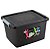 ORGANIZADOR C/ TRAVA 20L PRETA 40 X 30 X 23 CM - Imagem 1