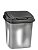 LIXEIRA 3,6L C/ TAMPA CLICK LABEL PRATA - Imagem 1