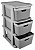 GAVETEIRO DE CHAO 3 GAVETAS 15L JUTA CINZA 59,2X42X30,5 CM - Imagem 1
