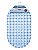 TAPETE P/ BOX DE BANHEIRO AZUL 64 X 36CM - Imagem 1