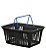 CESTA DE MERCADO C/ ALCA METAL 21,4L PRETO - Imagem 1