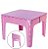 MESA INFANTIL ROSA DOBRÁVEL - 57,5 X 4 X 71 CM - Imagem 1