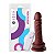 Pênis 17 x 3,5 cm Com Vibrador Externo e Ventosa Marrom - Soulsex - Imagem 1