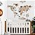 Decoração Quarto Bebê Mapa Mundi Animais - Imagem 2