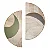 Escultura de Parede Semi Círculo Abstrato | Painel Decorativo Moderno em MDF - Imagem 4