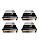 KIT 4 FORMAS LATERAL REMOVÍVEL TIRAMISU SLICE CAKE BOLO DE FATIA GRANDE INOX COM TAMPA 30X30X10 CM - Imagem 1