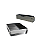 KIT- 1 FORMA LATERAL REMOVÍVEL TIRAMISU SLICE CAKE BOLO DE FATIA GRANDE INOX 30X30X10 CM +1 FORMA LATERAL REMOVÍVEL TIRAMISU SLICE CAKE 30X10X10 CM - Imagem 1