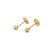 Brinco Infantil Rommanel Bolinha 3mm Segundo Furo Bola baby 520797 - Imagem 1