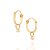 Brinco Rommanel Argola Infantil com Cristal Pendurado 522959 - Imagem 1