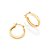 Brinco Argola Rommanel fina lisa Meia cana 1,6cm - 520901 - Imagem 2