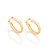 Brinco Argola Rommanel fina lisa Meia cana 1,6cm - 520901 - Imagem 1