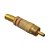 Conector Plug RCA Macho Dourado Com Detalhe Vermelho - Imagem 1