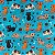 TRICOLINE ESTAMPADA (GATO FUNDO AZUL 2) - Imagem 1