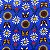 TRICOLINE ESTAMPADA (GIRASSOL E MARGARIDA FUNDO AZUL) - Imagem 1