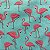 TRICOLINE ESTAMPADA (FLAMINGO FUNDO AZUL) - Imagem 1