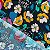 TECIDO VISCOSE ESTAMPADA (FLORES COLORIDAS E FUNDO PRETO) - Imagem 2