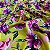 TECIDO VISCOSE ESTAMPADA (FLOR ROXA FUNDO AMARELO) - Imagem 3