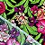 TECIDO VISCOSE ESTAMPADA (FLOR ROXA E ROSA  FUNDO PRETO) - Imagem 2