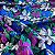 TECIDO VISCOSE ESTAMPADA (FLOR AZUL E ROXA FUNDO PRETO) - Imagem 3